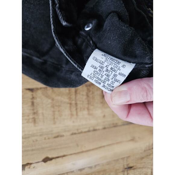 LEI Vintage Aztec Black Flare Boot Cut Denim Jeans Women's Size 9 Y2K - Picture 7 of 13